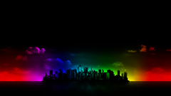 Cityscapes multicolor buildings