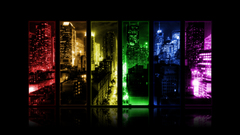 Cityscapes multicolor buildings