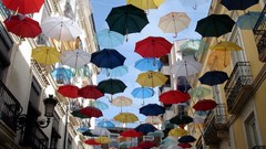 Cityscapes multicolor urban Umbrellas