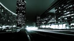 Cityscapes night architecture buildings