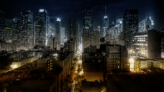 Cityscapes night architecture buildings