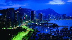 Cityscapes night architecture buildings