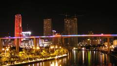 Cityscapes night architecture buildings