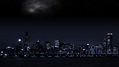 Cityscapes night buildings