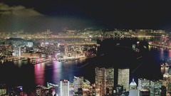 Cityscapes night buildings