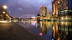 Cityscapes night buildings rivers