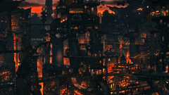 Cityscapes night futuristic buildings