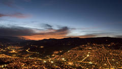 Cityscapes night panorama