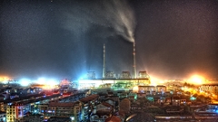 Cityscapes night pollution