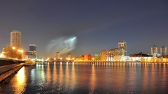 Cityscapes night Russia halo