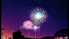 Cityscapes night Stars fireworks