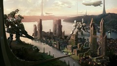 Cityscapes Robots futuristic mecha