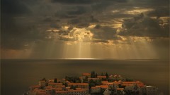 Cityscapes Sea sunset clouds