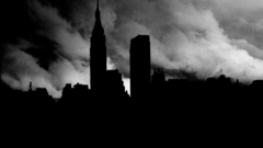 Cityscapes silhouette buildings grayscale