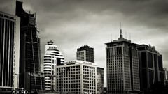 Cityscapes Skyscrapers monochrome Istanbul