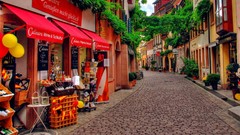 Cityscapes streets buildings HDR