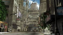 Cityscapes streets futuristic buildings