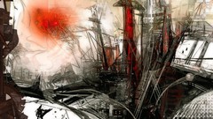 Cityscapes surreal artwork Android Jones