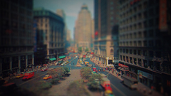 Cityscapes traffic tilt-shift