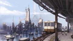 Cityscapes trains train stations