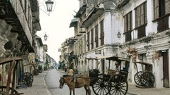 Cityscapes urban Philippines Horses