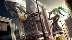 Cityscapes vocaloid dress hatsune