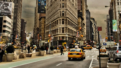 Cityscapes yellow buildings new