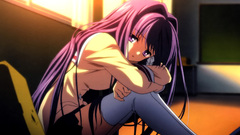 Clannad fujibayashi kyou purple hair Anime anime girls long hair