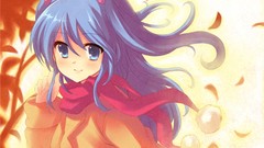 Clannad scarfs blue hair ichinose kotomi