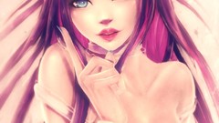 Cleavage artwork panty and stocking with garterbelt