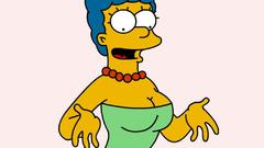 Cleavage blue hair The