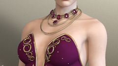 Cleavage navel brunettes woman