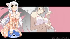 Cleavage nekomimi bakemonogatari animal