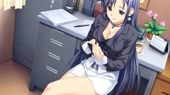 Cleavage office tropical kiss