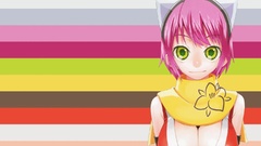 Cleavage pink hair Anime