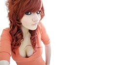 Cleavage Simple Background woman