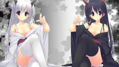 Cleavage thigh highs Japanese