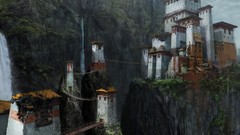 Cliffs Castles fantasy art