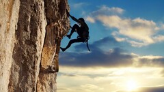 climbing rock clouds Sport