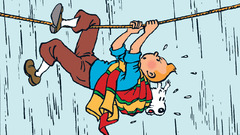 Climbing snow Tintin waterfalls