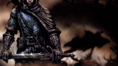 Cloaks hooded Swords swordsman