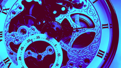 Clock work blue time