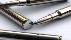 Close-up 3D view ammunition