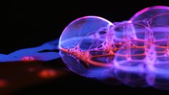 Close-up bubbles macro