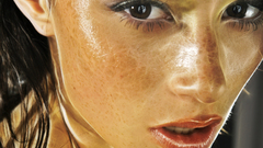 Close-up cgi old woman