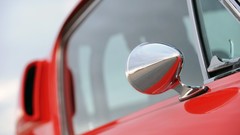 Close-up classic mirrors muscle cars Ford Shelby front angle 