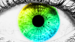 Close-up eyes colors