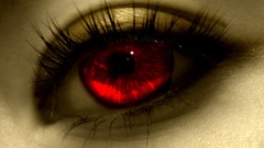 Close-up eyes red eyes