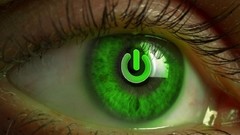 Close-up eyes xbox green