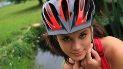 Close-up faces models Little Caprice